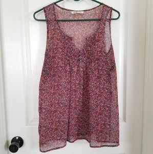 Floral blouse tank top